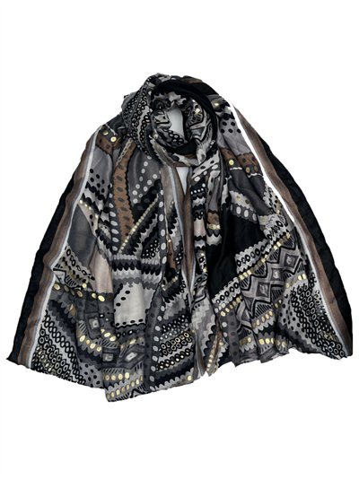 Pañuelo ondas metalizadas