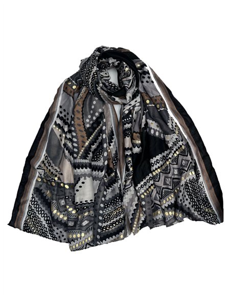 Pañuelo ondas metalizadas