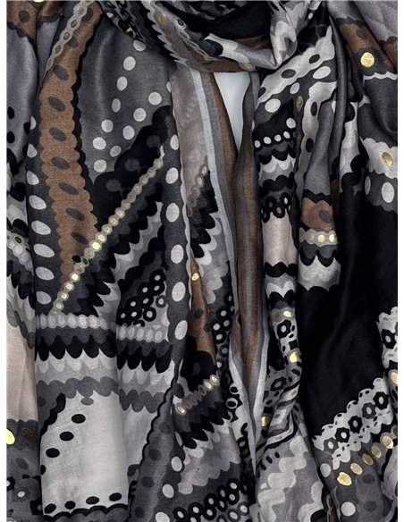 Pañuelo ondas metalizadas