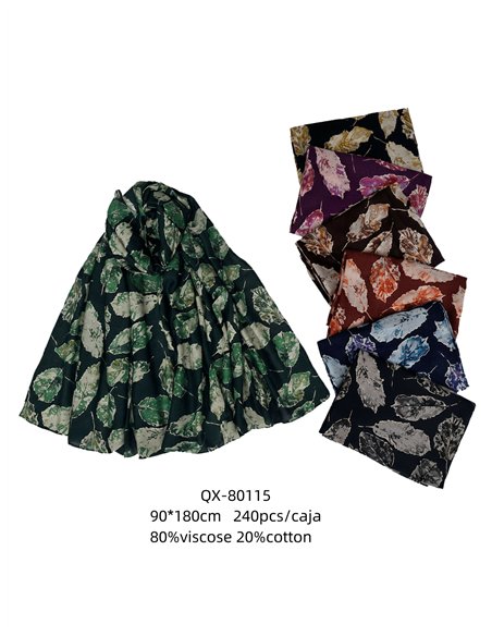 Pañuelo hojas metalizadas