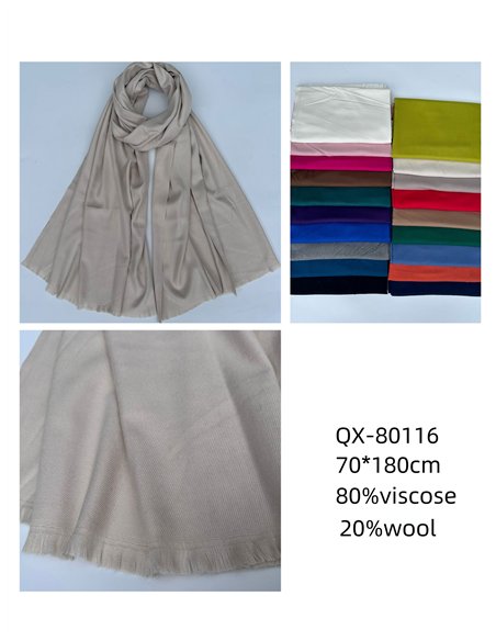 Bufanda lisa desflecada