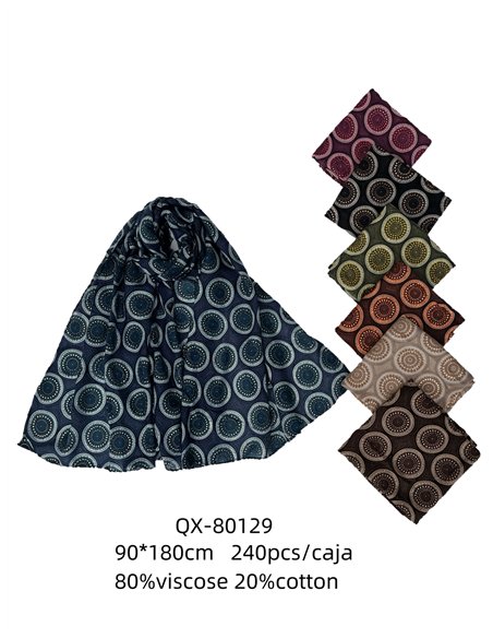 Pañuelo círculos metalizados