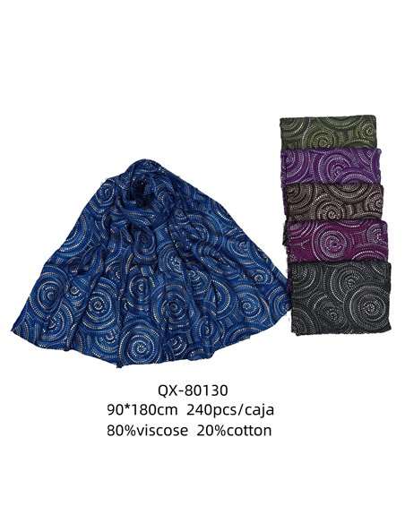 Pañuelo círculos metalizados