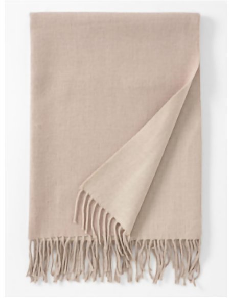 Bufanda lisa suave flecos