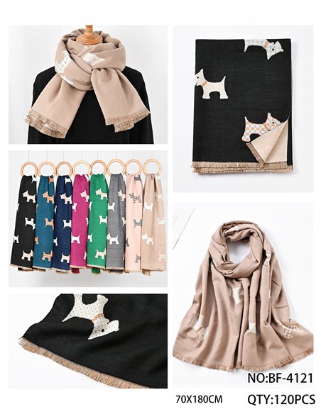 Bufanda estampada de perritos