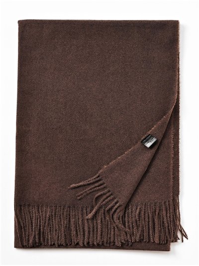 Bufanda lisa suave flecos