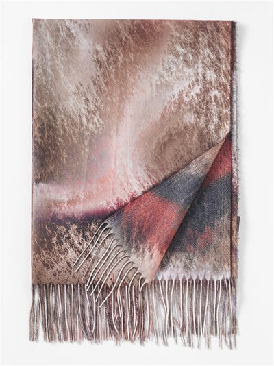 Bufanda estampado acuarela multicolor