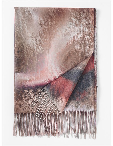 Bufanda estampado acuarela multicolor