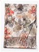 Bufanda estampado floral acuarela flecos