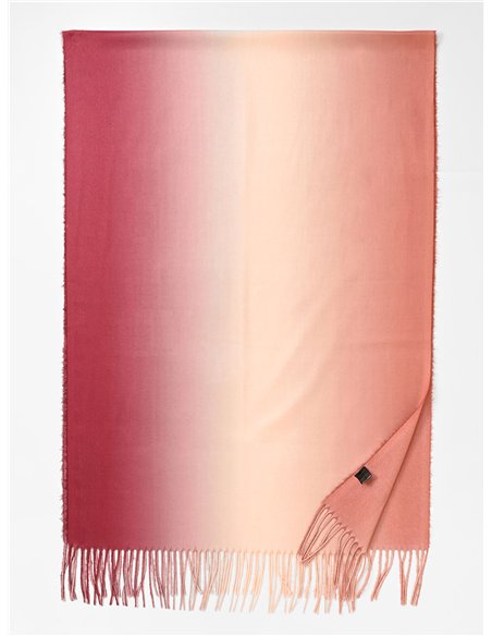 Bufanda degradada tonos pastel flecos