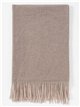 Bufanda lisa tacto cashmere flecos