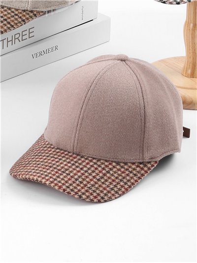 Gorra béisbol pana visera pata de gallo