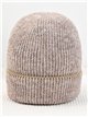 Gorro punto franja metalizada tacto cachemira