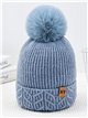 Gorro punto pompón vuelta trenzada