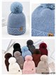 Gorro punto pompón vuelta trenzada