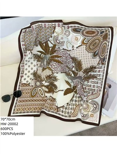 Pañuelo pequeño efecto seda cuadrado safari 2