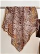 Pañuelo pequeño efecto seda cuadrado paisley