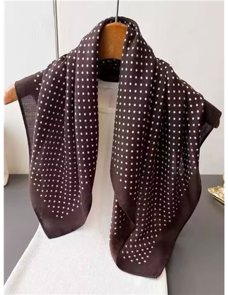 Pañuelo pequeño efecto seda cuadrado topos mini