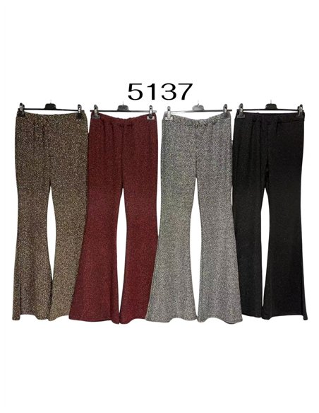 Pantalón fiesta lurex acampanado