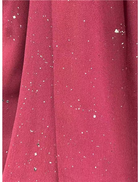 Blusa fiesta amplia gasa con brillo cuello lazo