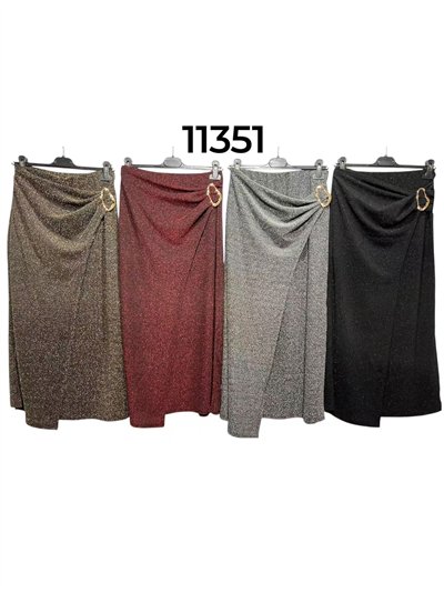 Falda fiesta lurex pareo con hebilla