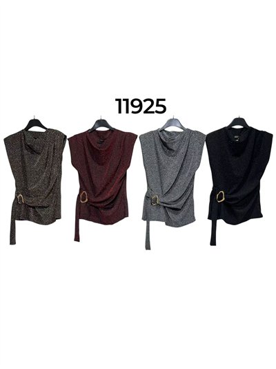 Top fiesta lurex frunces con hebilla