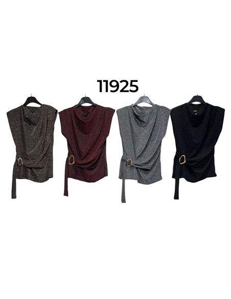 Top fiesta lurex frunces con hebilla