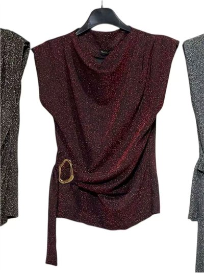 Top fiesta lurex frunces con hebilla 2