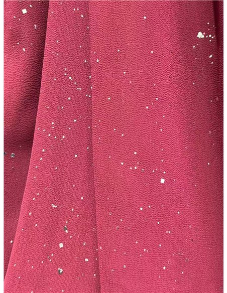 Blusa fiesta amplia gasa con brillo doble capa