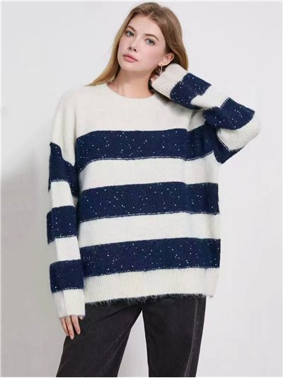 Jersey rayas lentejuelas