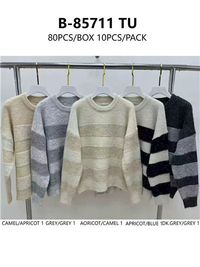 Jersey rayas lentejuelas 2