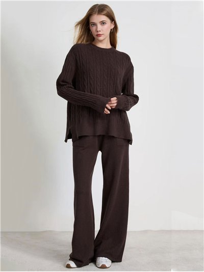 Conjunto Jersey trenzado + Pantalón punto