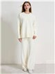 Co-ord Shoulder button knit sweater & trousers