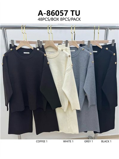 Conjunto Jersey botones hombro + Pantalón punto 2