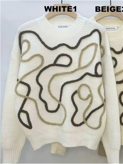 Jersey ondas contraste en relieve