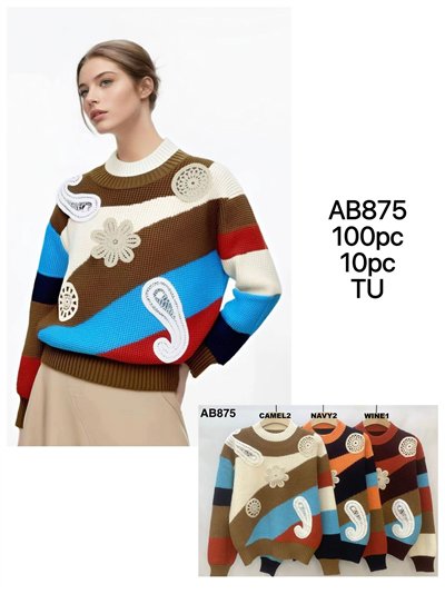 Jersey rayas parches crochet 2