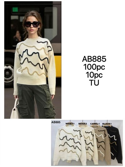 Jersey ondas en relieve contraste 2