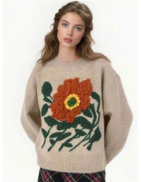 Jersey flor en relieve