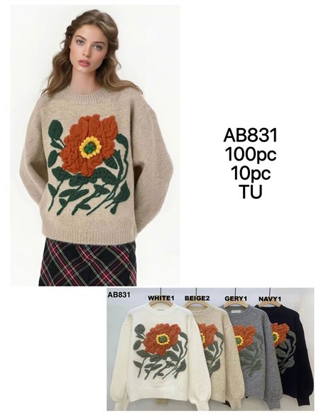 Jersey flor en relieve