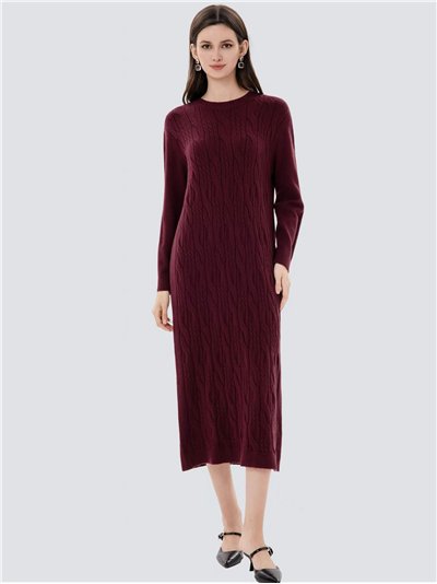 Vestido punto trenzado 