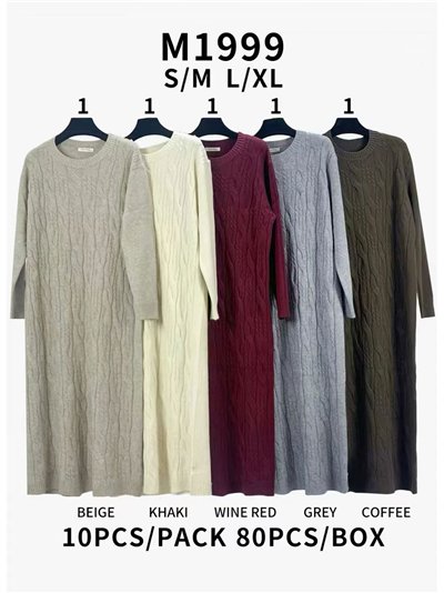 Vestido punto trenzado  2