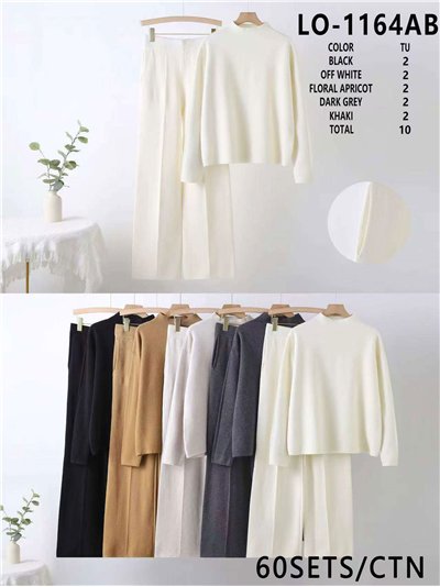 Conjunto Jersey básico cuello perkins + Pantalón 2