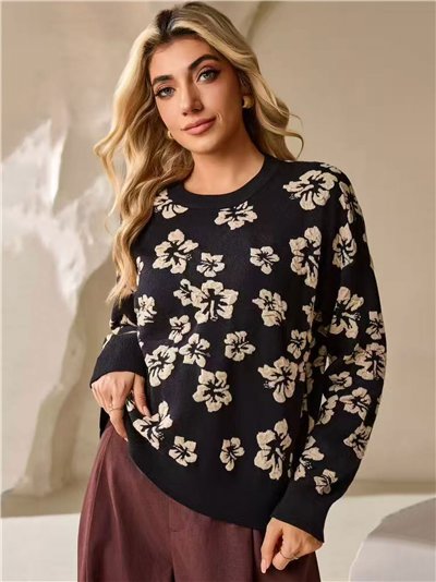 Jersey jacquard flores