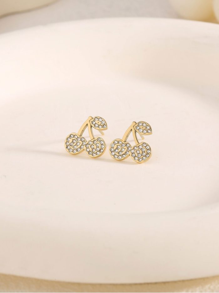 Pendientes cerezas con circonitas