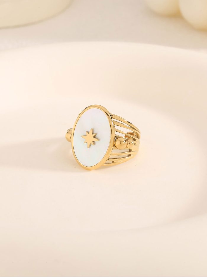 Anillo estrella nácar