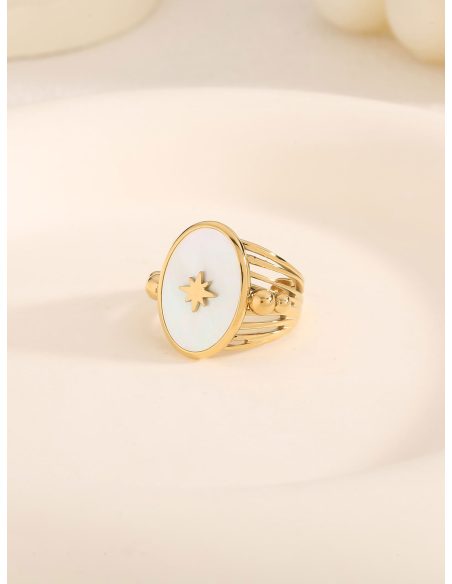 Anillo estrella nácar