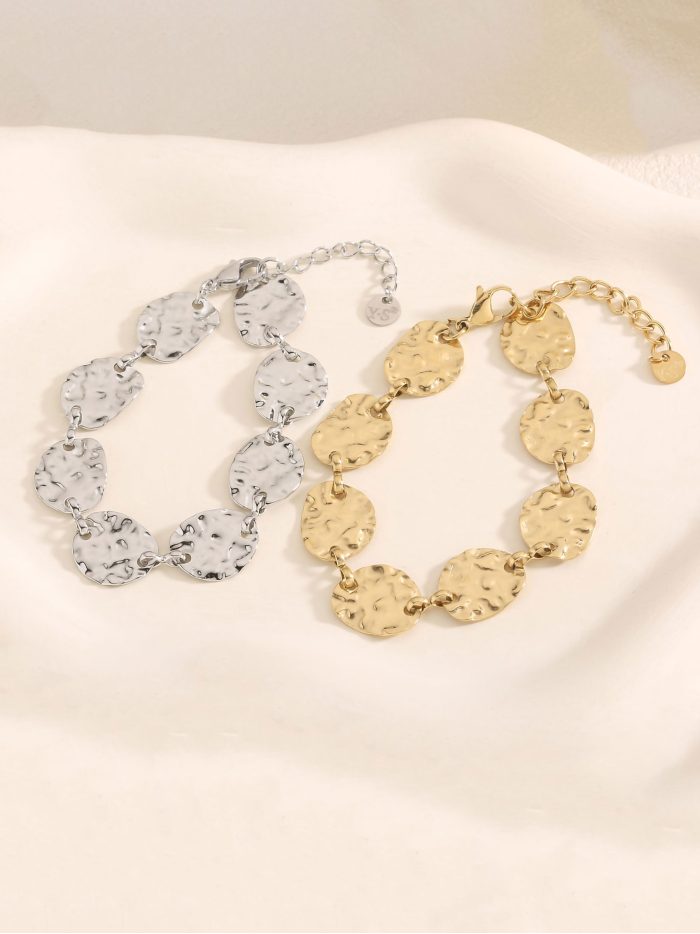 Bracciale monete effetto martellato