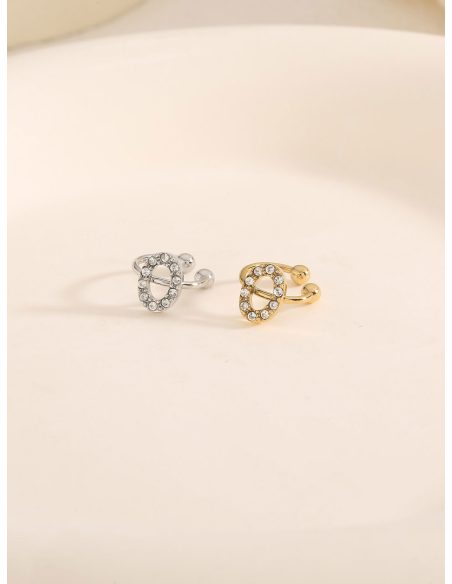 Ear cuff ovalado con circonitas 