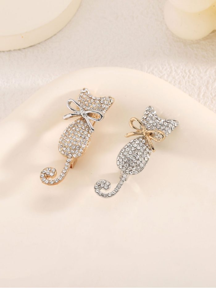 Broche gato lazo con circonitas