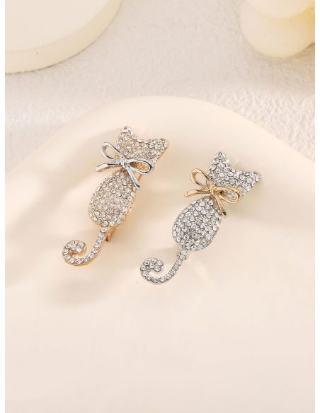 Broche gato lazo con circonitas